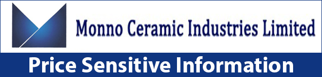 Price Sensitive Information of Monno Ceramic Industries Ltd.